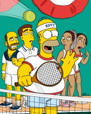 Andre, Pete, Homer, Serena und Venus